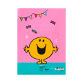 Japan Sanrio 3 Pockets A5 Index File - Mr. Men & Little Miss : Little Miss Sunshine Happy Pink - 2