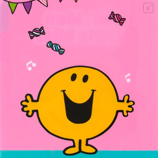 Japan Sanrio 3 Pockets A5 Index File - Mr. Men & Little Miss : Little Miss Sunshine Happy Pink - 4
