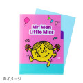 Japan Sanrio 3 Pockets A5 Index File - Mr. Men & Little Miss : Little Miss Sunshine Happy Pink - 5