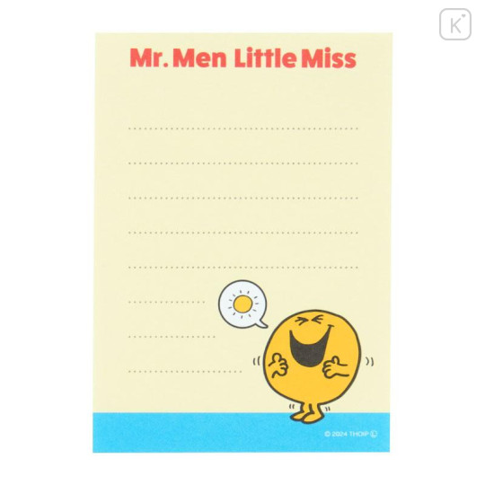 Japan Sanrio Mini Notepad - Mr. Men & Little Miss : Mr. Happy Blue Sky Sunny Day - 4