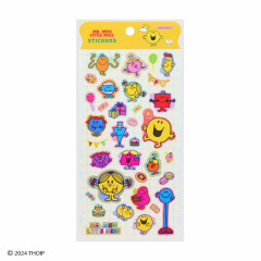 Japan Sanrio Gold Foil Washi Sticker - Mr. Men & Little Miss : Sweet Party Yellow