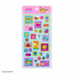 Japan Sanrio Gold Foil Washi Sticker - Mr. Men & Little Miss : Stamp Style