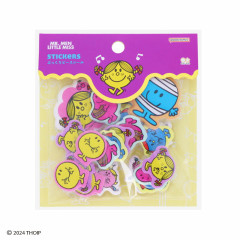 Japan Sanrio Plump Sticker - Mr. Men & Little Miss : Little Miss Sunshine Purple