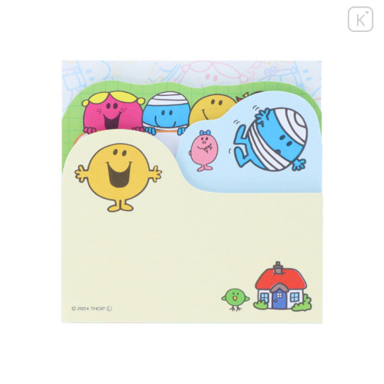 Japan Sanrio Tack Memo Pad Sticky Notes - Mr. Men & Little Miss : Mr Happy Blue - 2