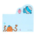 Japan Sanrio Tack Memo Pad Sticky Notes - Mr. Men & Little Miss : Mr Happy Blue - 6