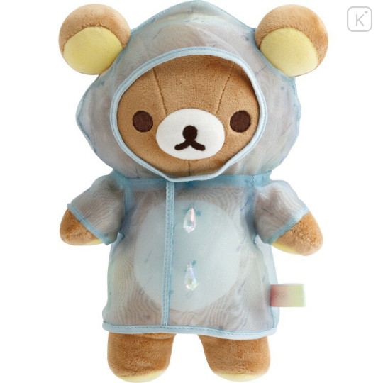 Japan San-X Plush Toy - Rilakkuma : Rainy Day to Sunny Raincoat Blue - 1