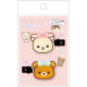 Japan San-X Bangs Clip Set - Chairoikoguma & Korilakkuma : Ribbon Glitter