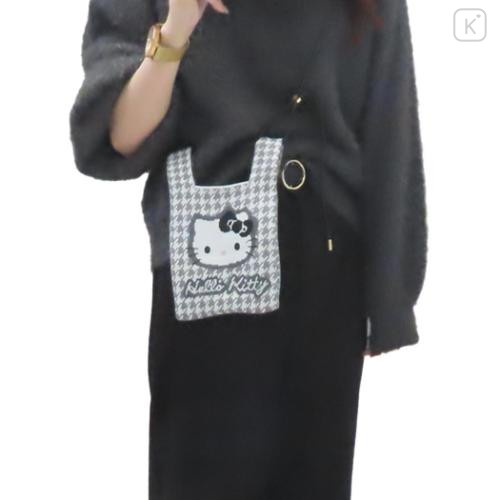 Japan Sanrio Rootote Knit Mini Shoulder Bag - Cinnamoroll & Milk - 4