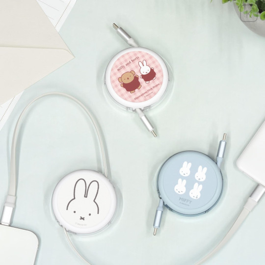 Japan Miffy PD60W USB Type-C Sync & Power Reel Cable - Miffy - 6