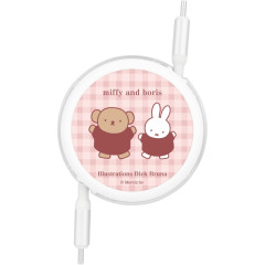 Japan Miffy PD60W USB Type-C Sync & Power Reel Cable - Boris & Miffy