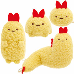 Japan San-X Tenori Plush (SS) Set - Sumikko Gurashi : What if Evolved Ebifurai no Shippo Fried Shrimp Tail
