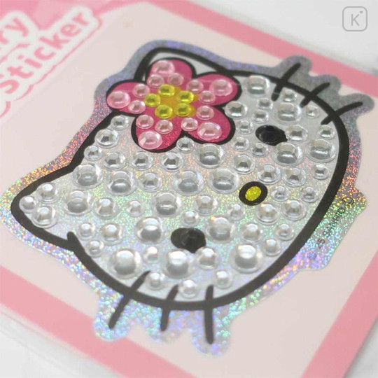 Japan Sanrio Jewelry Deco Sticker - Hello Kitty : Glitter Face Y2K - 2