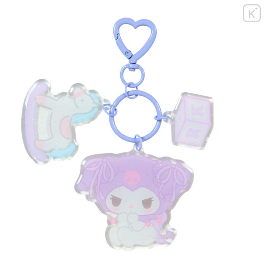 Japan Sanrio Acrylic Keychain - Kuromi : Pastel Color Toy - 1