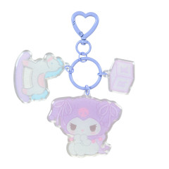 Japan Sanrio Acrylic Keychain - Kuromi : Pastel Color Toy