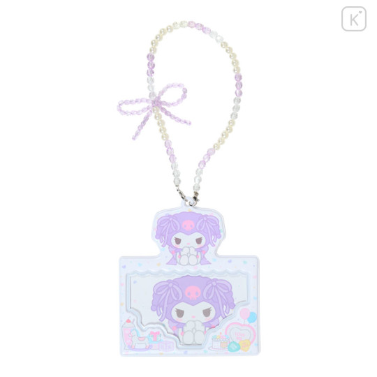 Japan Sanrio Card Case with Strap - Kuromi : Pastel Color Toy - 1