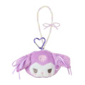 Japan Sanrio Face-shaped Mini Pouch - Kuromi : Pastel Color Toy - 1