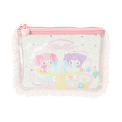 Japan Sanrio Flat Pouch - Cinnamoroll & Kuromi & My Melody : Pastel Color Toy