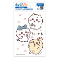 Japan Chiikawa Charapita Iron Postcard - Chiikawa & Hachiware & Usagi : Sakura Cherry Blossom - 1