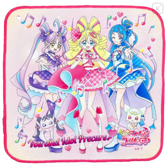 Japan Pretty Cure Mini Towel Handkerchief - Idol PreCure : Characters Music - 1