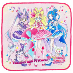Japan Pretty Cure Mini Towel Handkerchief - Idol PreCure : Characters Music