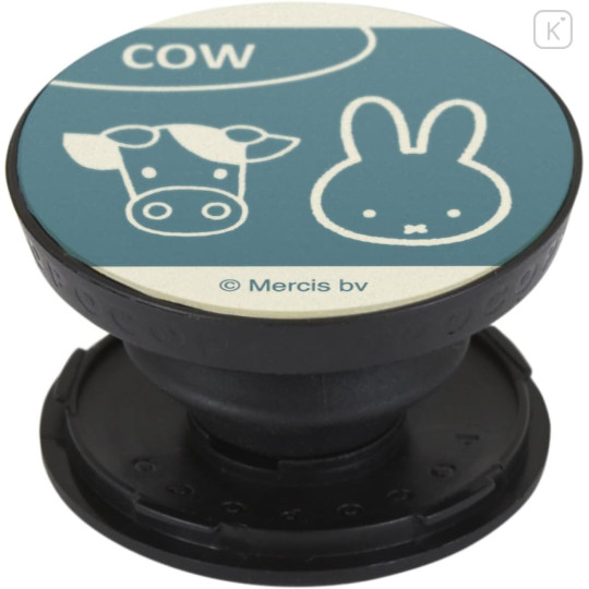 Japan Miffy Pocopoco Smartphone Grip - Miffy&Animals Cow - 1