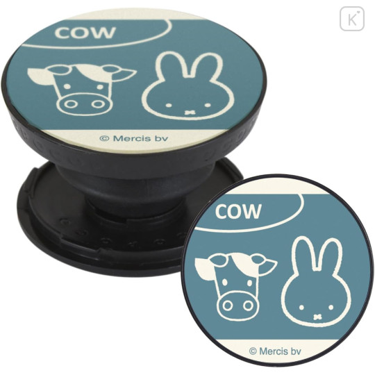Japan Miffy Pocopoco Smartphone Grip - Miffy&Animals Cow - 2