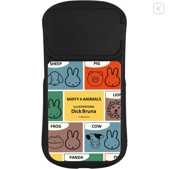 Japan Miffy Hybrid Glass Case - Miffy&Animals : iPhone15 & 15 Pro & 14 & 14 Pro & 13 & 13 Pro & 12 & 12Pro - 1