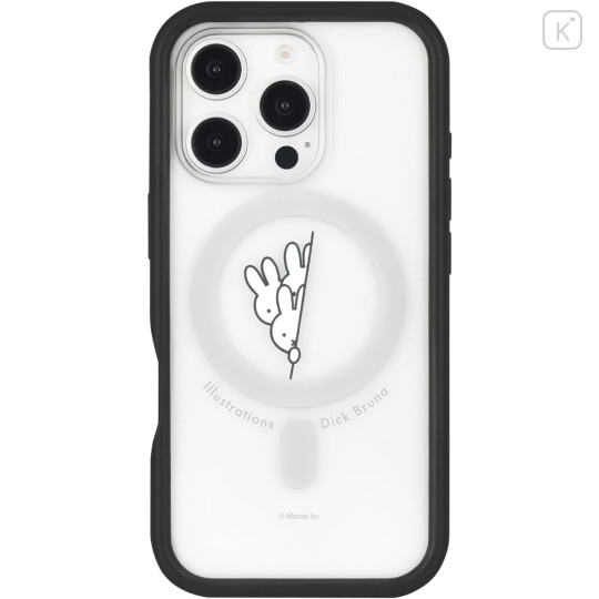 Japan Miffy Plump Frame iPhone 16 Pro Case with MagSafe - Hiding - 1
