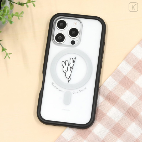 Japan Miffy Plump Frame iPhone 16 Pro Case with MagSafe - Hiding - 7
