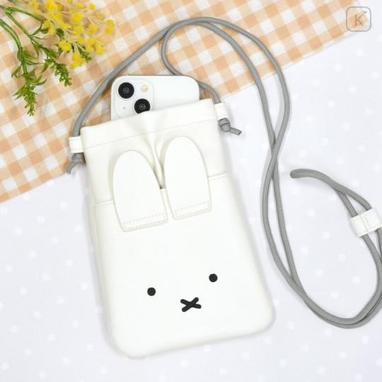 Japan Miffy Die-cut IIIIpocket Smartphone Pouch - Face - 1