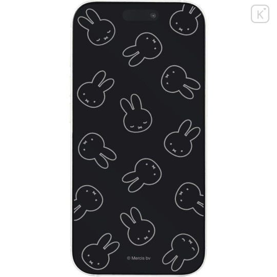 Japan Miffy Glass Screen Protector - Miffy All-over : iPhone16 & 15 & 15Pro & 14 & 14Pro & 13 & 13Pro - 1