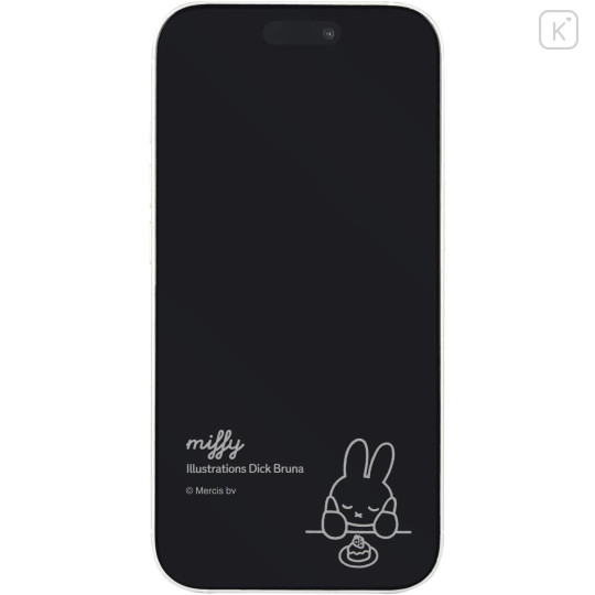 Japan Miffy Glass Screen Protector - Miffy : iPhone16 & 15 & 15Pro & 14 & 14Pro & 13 & 13Pro - 1