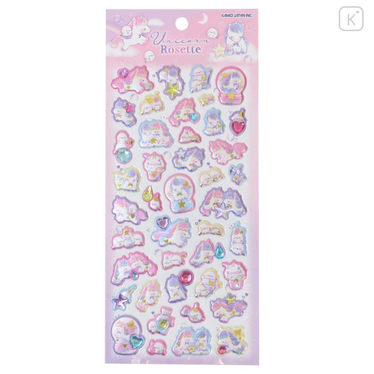 Japan Mellow Enaga Pearl Jewel Sticker - White Bird Shimaenaga Unicorn - 1