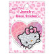 Japan Sanrio Jewelry Deco Sticker - Hello Kitty : Gogo Gal Collection Glitter Leopard Pink Heart