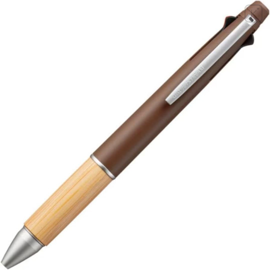 Japan Uni Jetstream 4&1 Bamboo Multi Ballpoint Pen + Mechanical Pencil - 0.5mm Cedarwood - 1