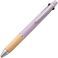 Japan Uni Jetstream 4&1 Bamboo Multi Ballpoint Pen + Mechanical Pencil - 0.5mm Lilac Bouquet