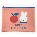 Japan Miffy Flat Pouch - Miffy : Fruits Apple Pink - 1