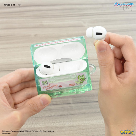 Japan Pokemon AirPods Pro 2 / Pro 1 Soft Case - Sprigatito : Cassette Tape - 5