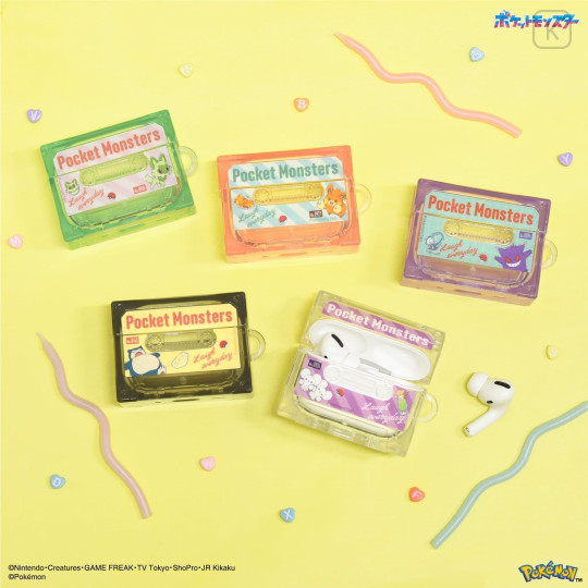 Japan Pokemon AirPods Pro 2 / Pro 1 Soft Case - Tandemaus : Cassette Tape - 6