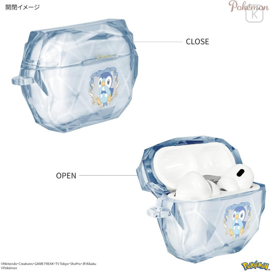 Japan Pokemon AirPods Pro 2 / Pro 1 Gem Case - Piplup - 4