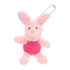 Japan Tokyo Disney Resort Plush Keychain & Badge - Piglet : Fluffy