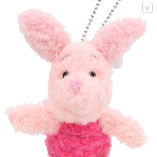 Japan Tokyo Disney Resort Plush Keychain & Badge - Piglet : Fluffy - 3