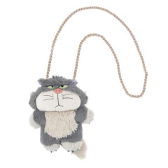 Japan Disney Store Fluffy Pochette Shoulder Crossbody Bag - Cinderella Lucifer