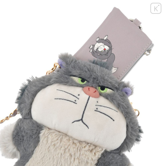 Japan Disney Store Fluffy Pochette Shoulder Crossbody Bag - Cinderella Lucifer - 6