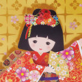 Japan Sanrio 3D Greeting Card - Cased Child Doll - 3