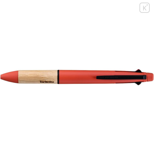 Japan Uni Jetstream 4&1 Multi Ballpoint Pen + Mechanical Pencil - Karimoku Sunset Orange - 2