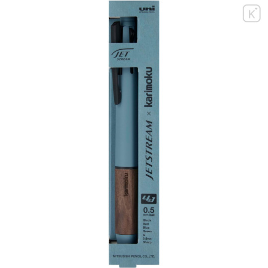 Japan Uni Jetstream 4&1 Multi Ballpoint Pen + Mechanical Pencil - 0.5mm Karimoku Steel Blue - 1