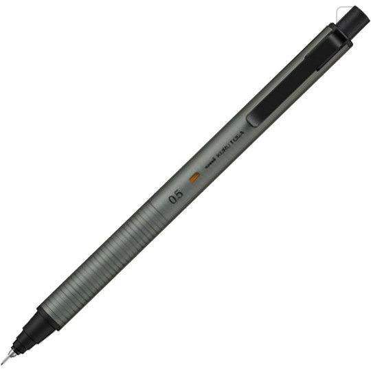 Japan Uni Kuru Toga Metal Mechanical Pencil - 0.5mm Phantom Gray - 2