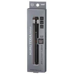Japan Uni Kuru Toga Metal Mechanical Pencil - 0.5mm Nocturne Black