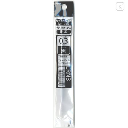Japan Pentel EnerGel XLRN3 Gel Pen Refill - 0.3mm Black - 1